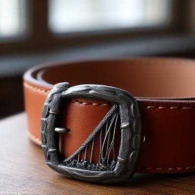 Architectural leather belt