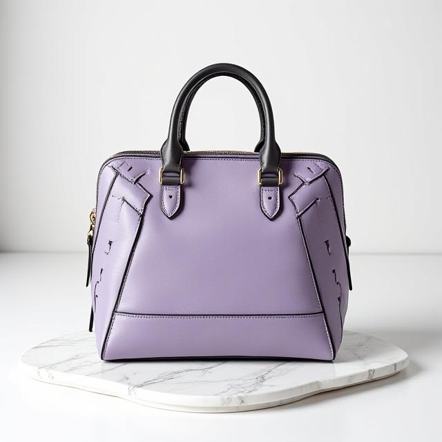 Structured geometric handbag inspired by modern blueprints