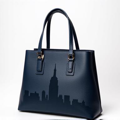 Structured leather tote