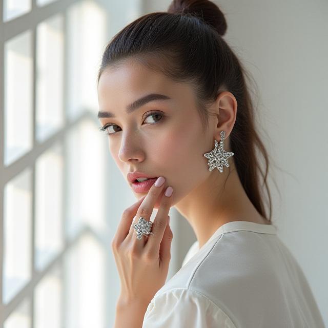 Architectural jewelry collection showcase